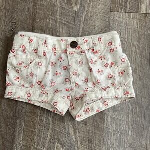 Baby Gap White Floral Print Shorts 0-3 Months Elastic Waist